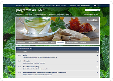 Screenshot ARD- Ratgeber Mediathek